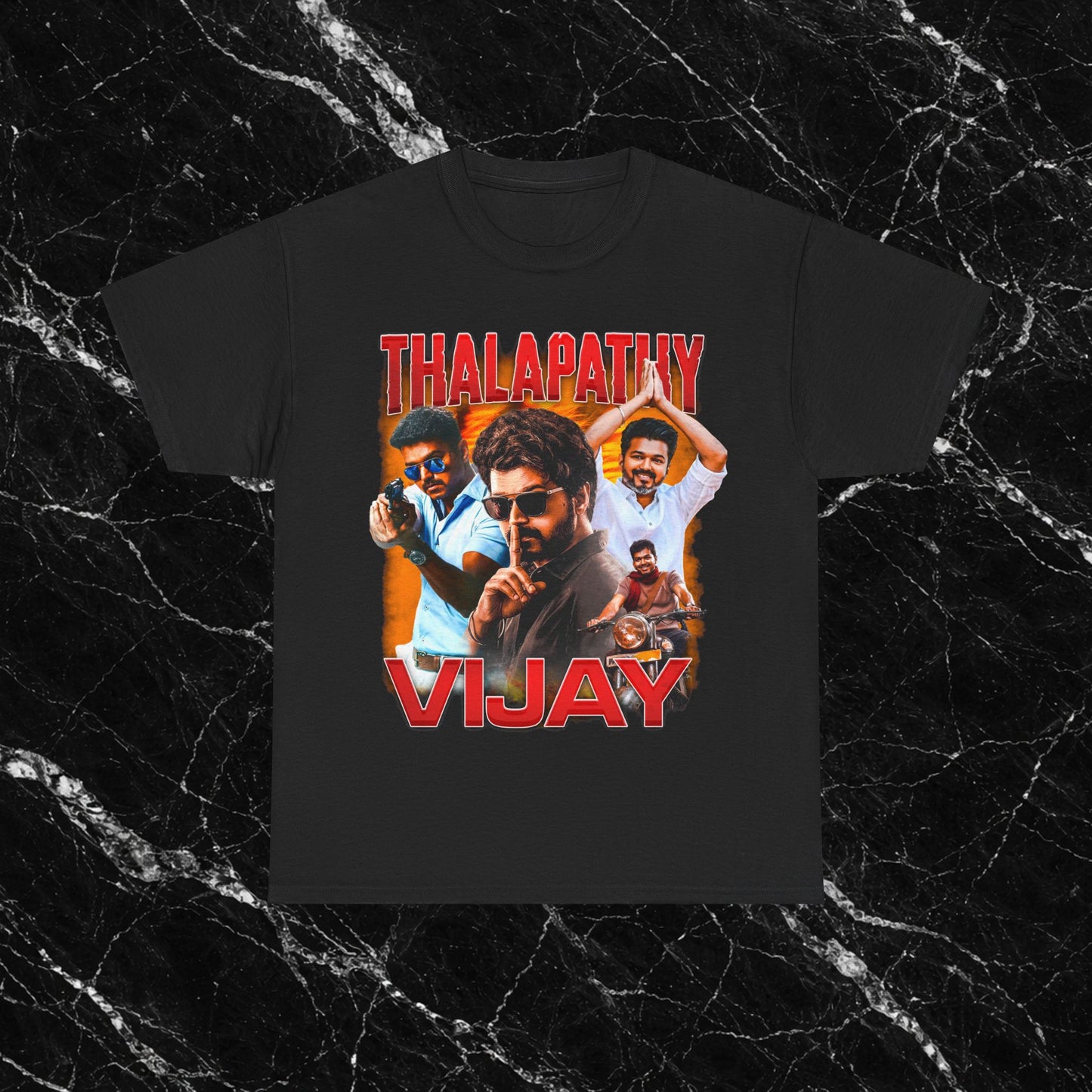 Thalapathy Vijay T-Shirt | Vijay Collage Graphic Tee | Tamil Cinema Fan Merch