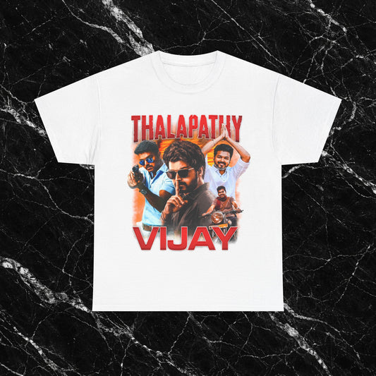 Thalapathy Vijay T-Shirt | Vijay Collage Graphic Tee | Tamil Cinema Fan Merch