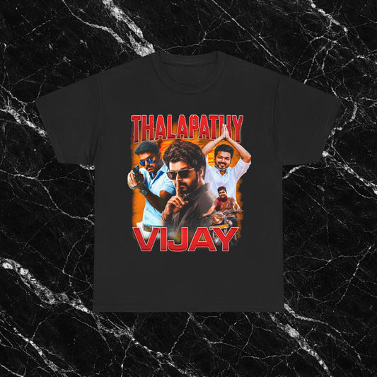 Thalapathy Vijay T-Shirt | Vijay Collage Graphic Tee | Tamil Cinema Fan Merch
