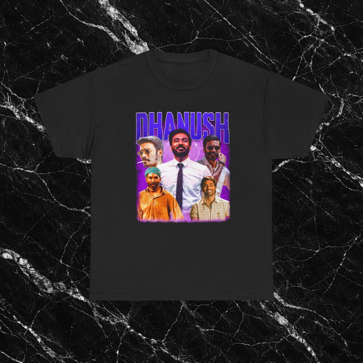 Dhanush T-Shirt | Dhanush Collage Graphic Tee | Tamil Cinema Fan Merch