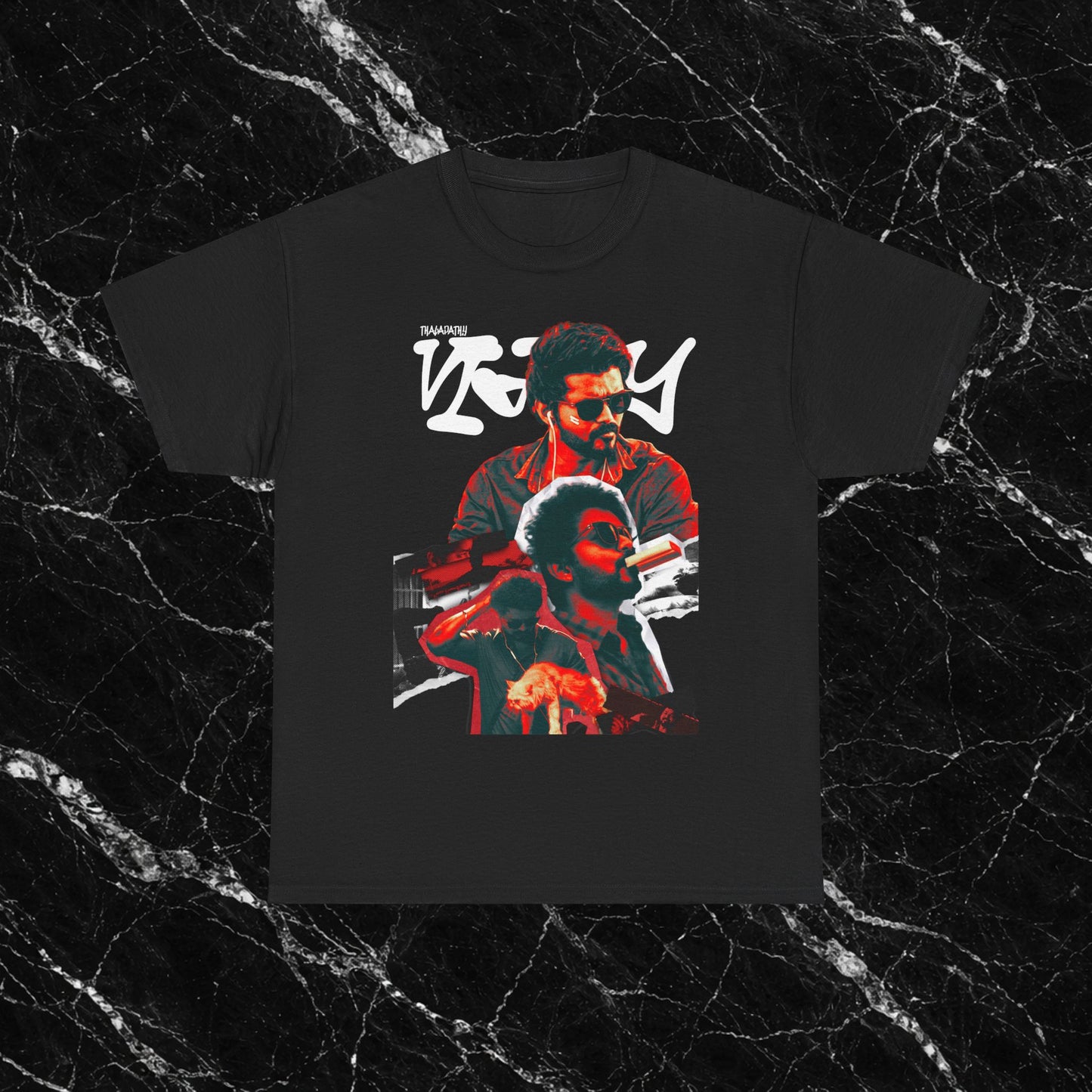 Vijay T-Shirt | Vijay Tapes Graphic Tee | Tamil Cinema Fan Merch